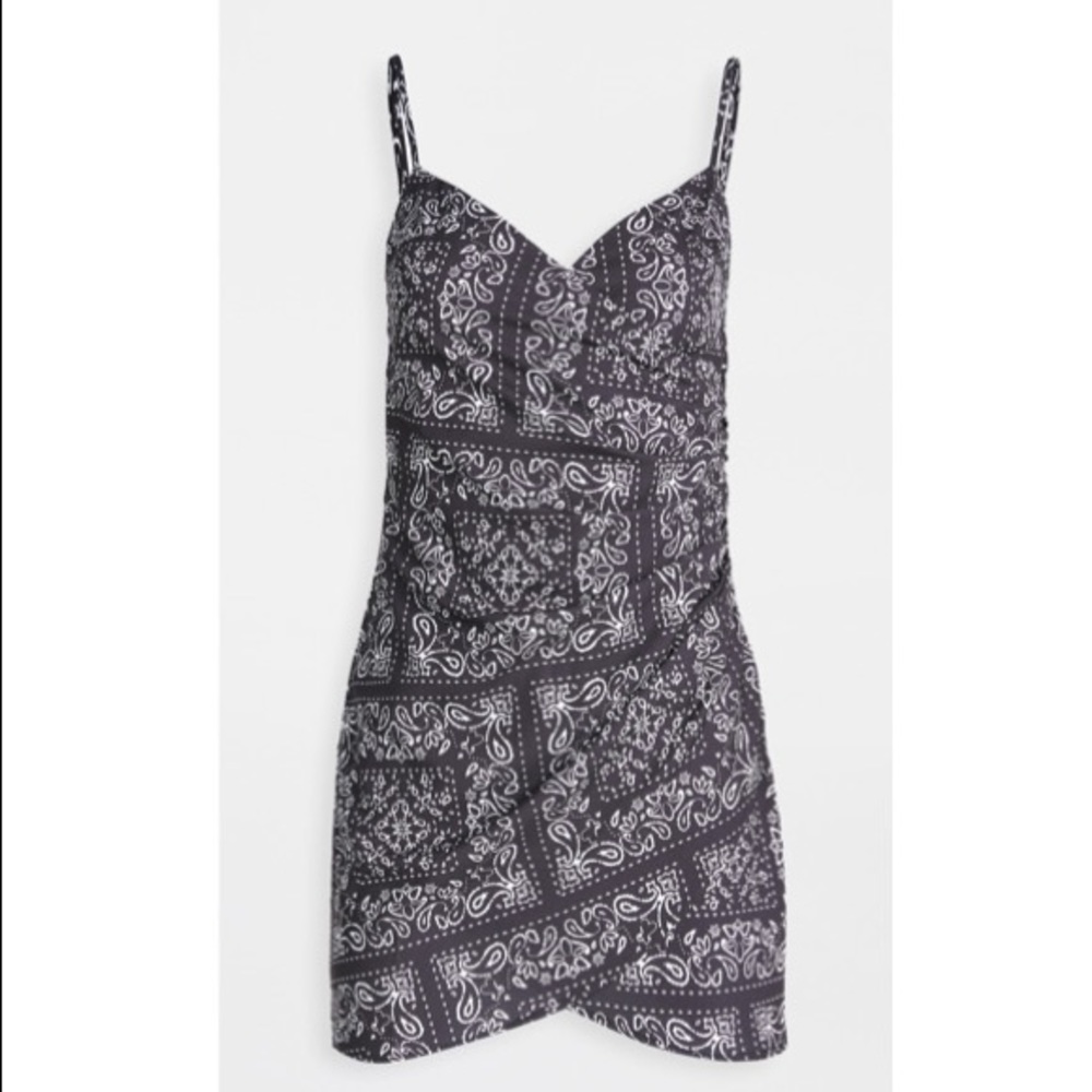 Black/White Bandana Mini Dress, Size small